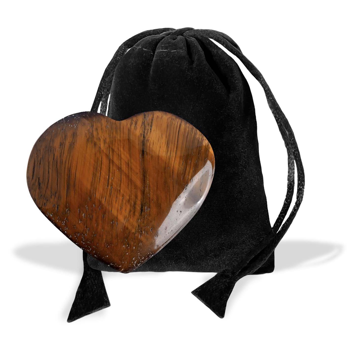 Heart 1.75 Inch with Black Pouch (Black Obsidian)