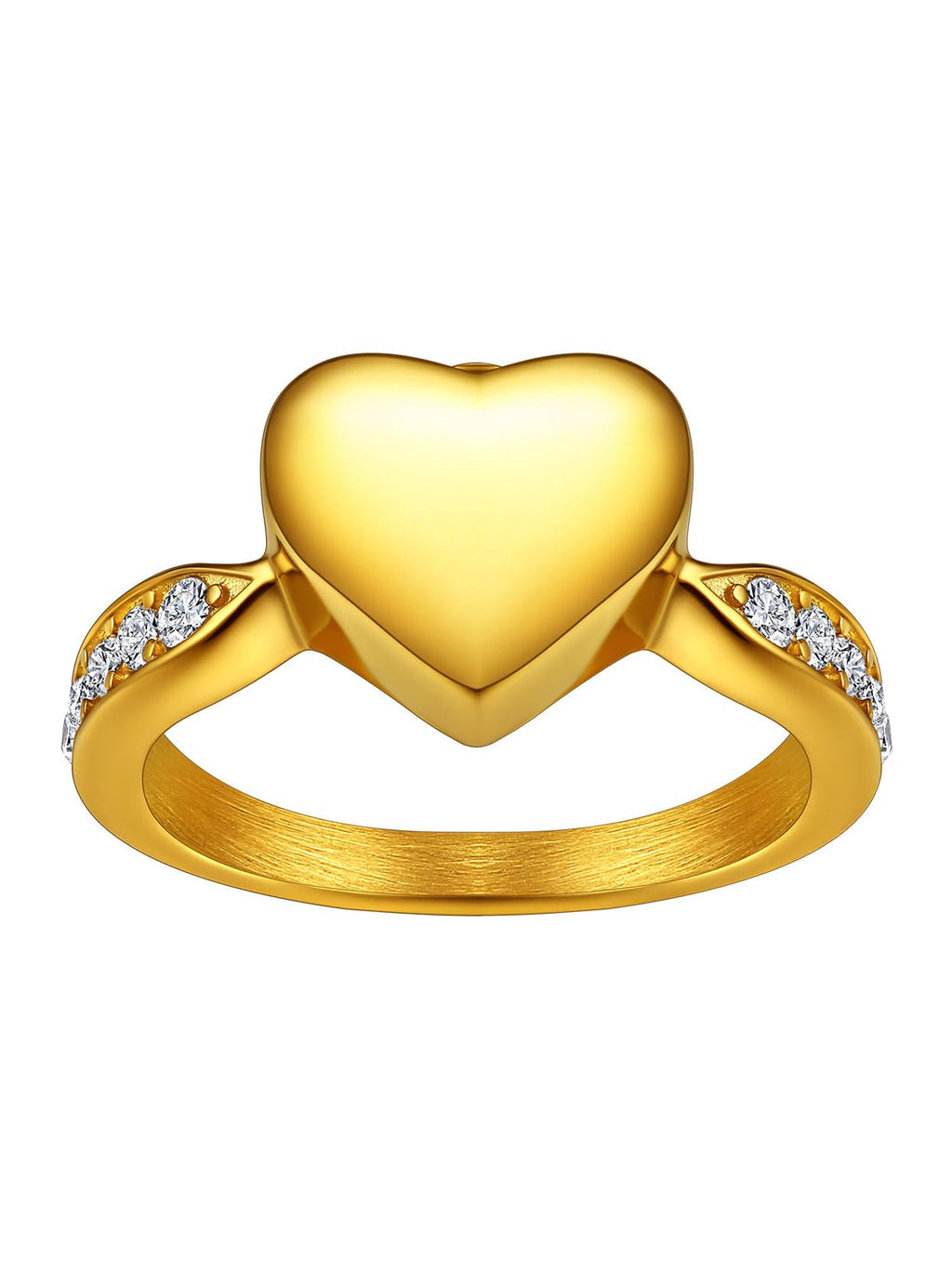 Stainless Steel Heart/Claddagh Cremation Urn Ring for Ashes for Women Waterproof Locket Rings Memorial Jewelry(with Gift Box)