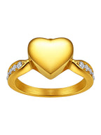 Stainless Steel Heart/Claddagh Cremation Urn Ring for Ashes for Women Waterproof Locket Rings Memorial Jewelry(with Gift Box)