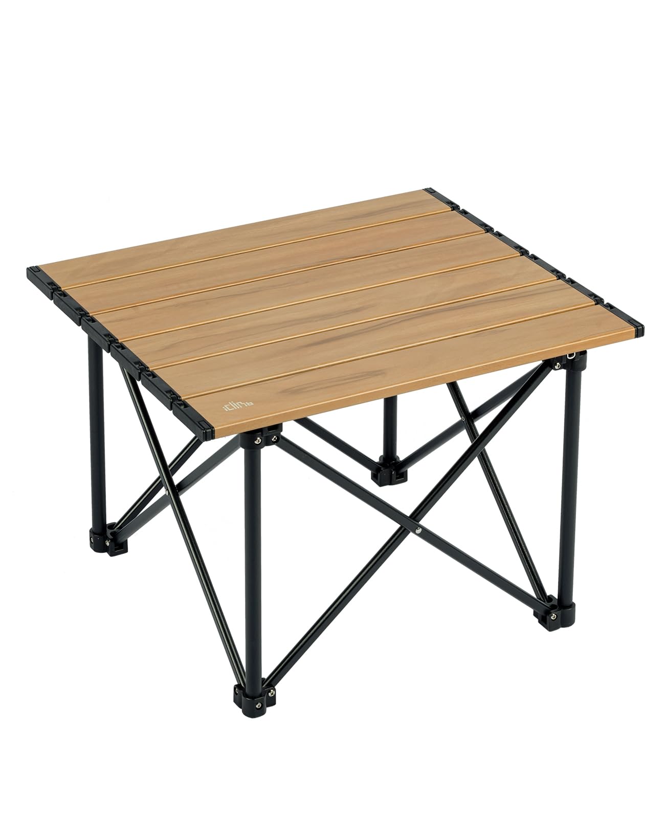 iClimb Ultralight Compact Camping Folding Table with Carry Bag (Black - S)
