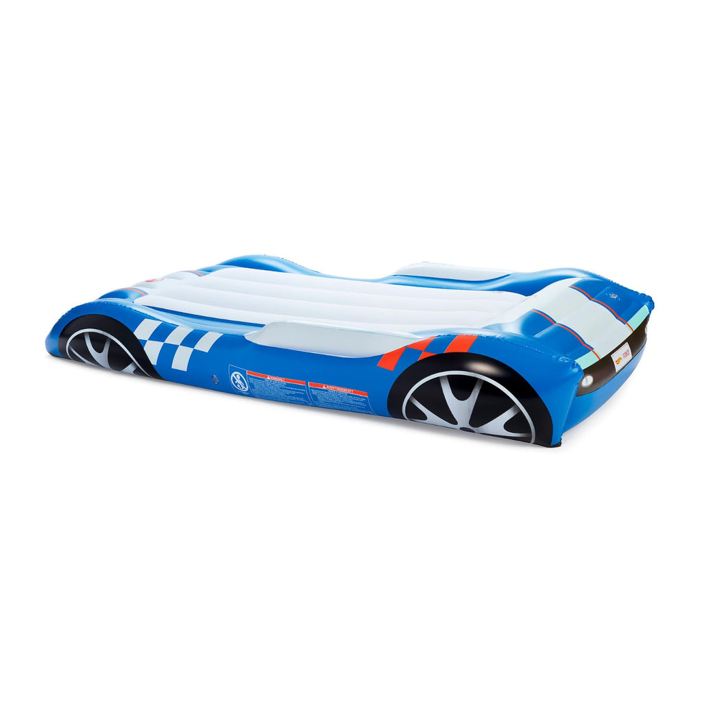 Hot Wheels & FUNBOY Kids Sleepover Bed & Air Mattress. Perfect for Sleepovers. Includes Carrying Storage Bag, Twin