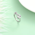 Yinplsmemory Cremation Jewelry Infinity Love Cremation Ring for Ashes Stainless Steel Hold Loved Ones Ash Keepsake Finger Ring Urn Locket Memorial Jewelry for Women