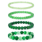 4pcs Beaded Bracelets for Women,Natural Healing Crystal Gemstones Bracelet,Anxiety Stress Relief Bracelet Handmade purple Jewelry Gifts for Women