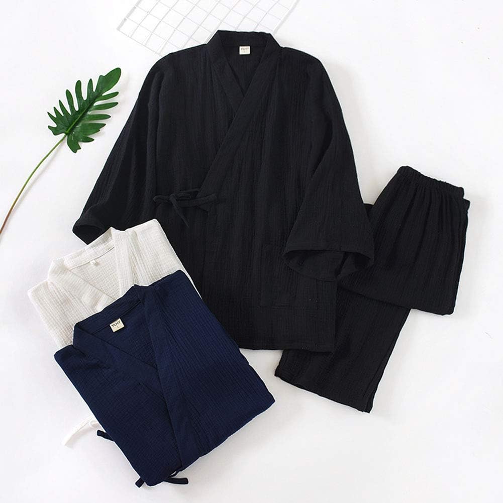 Japanese Kimono Men's Nightwear Loose Casual Home Pajamas