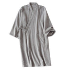 SIQITECHNO Men Kimono Robe Cotton Yukata Spa Sauna Bathrobe Sleepwear Japanese Kimono for Women Loungewear Nightgown Dressing