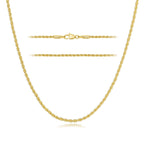 Collana KROMPG Catena in Oro 14k per Donne Catena a Corda Oro 2mm Collana per Donne Uomini Non Sbiadente e Delicate Collane per Donne Uomini Tutte le Lunghezze 16-26 Pollici