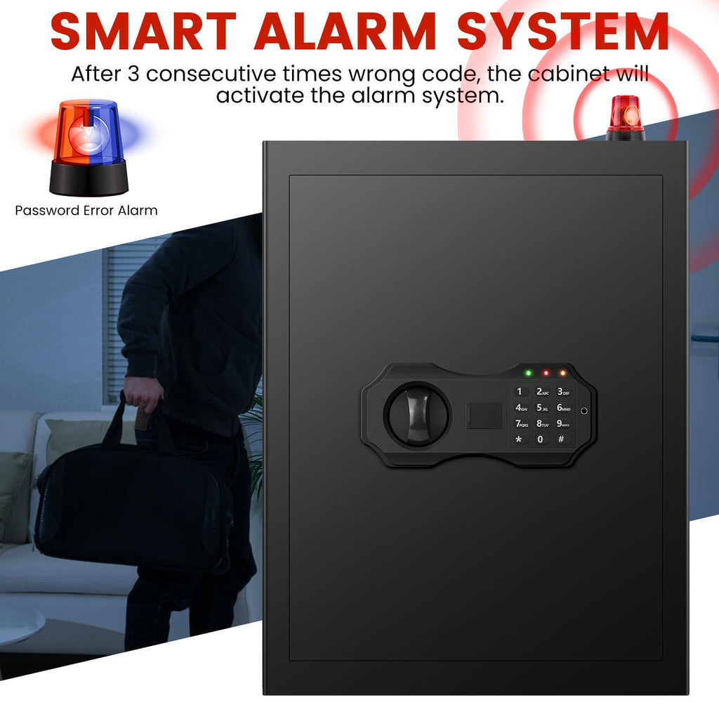 Coffre-fort domestique grand 3,0 pi³ avec sac ignifuge et étanche, coffres-forts numériques pour la maison avec serrure à clavier et clé, coffre-fort pour documents et argent, coffre de sécurité pour bureau, hôtel et usage personnel