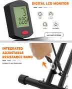 Machine à Squat Dskeuzeew avec Moniteur LCD, Équipement d'Exercice pour la Maison Machine à Squat et Rameur 330 Lbs avec Résistance Réglable Machine d'Entraînement à Domicile Entraîneur de Jambes et Fessiers pour Tout le Corps