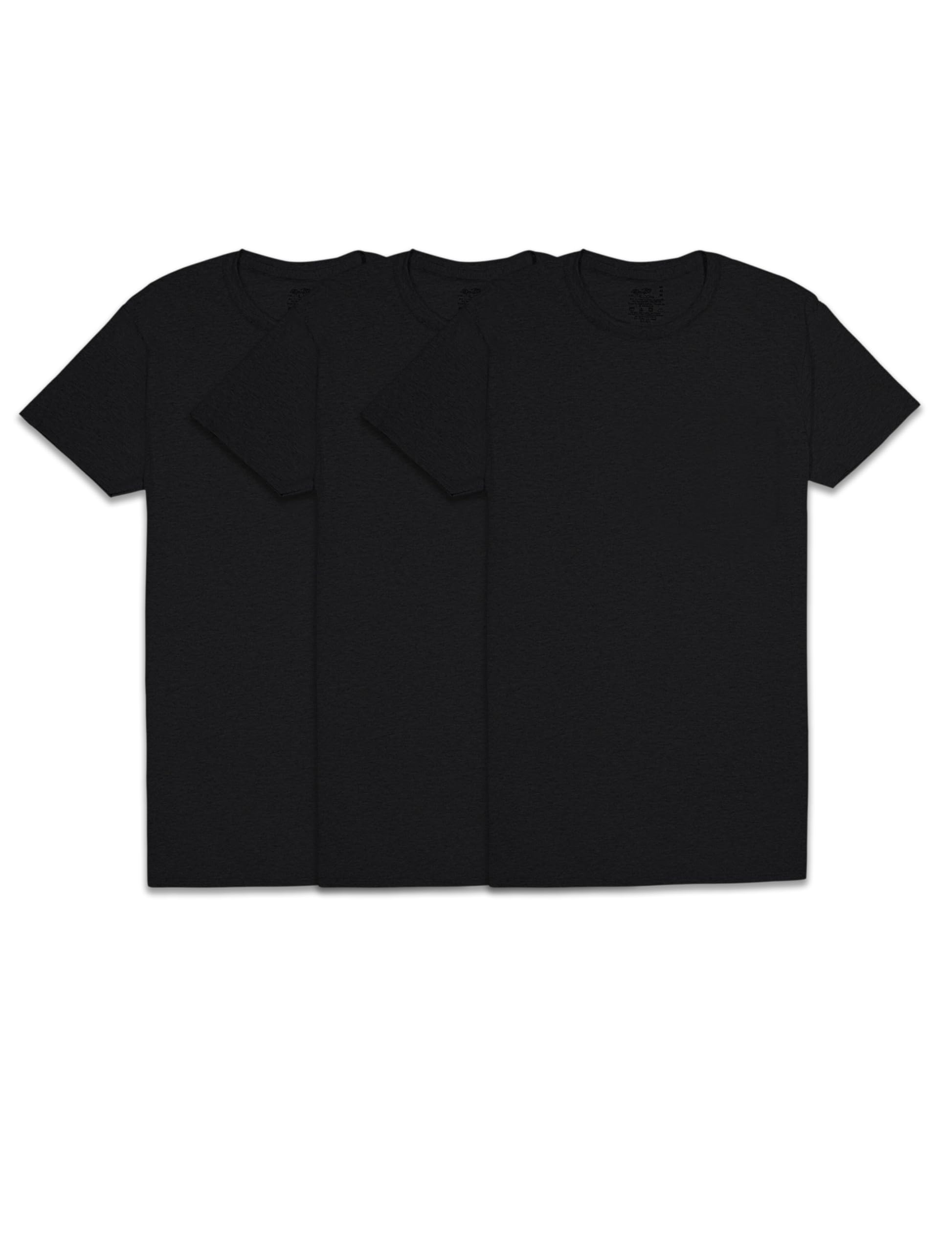 Fruit of the Loom Men's Crew Tee Undershirts, Moisture Wicking & Tag Free, Also Available in Big & Tall