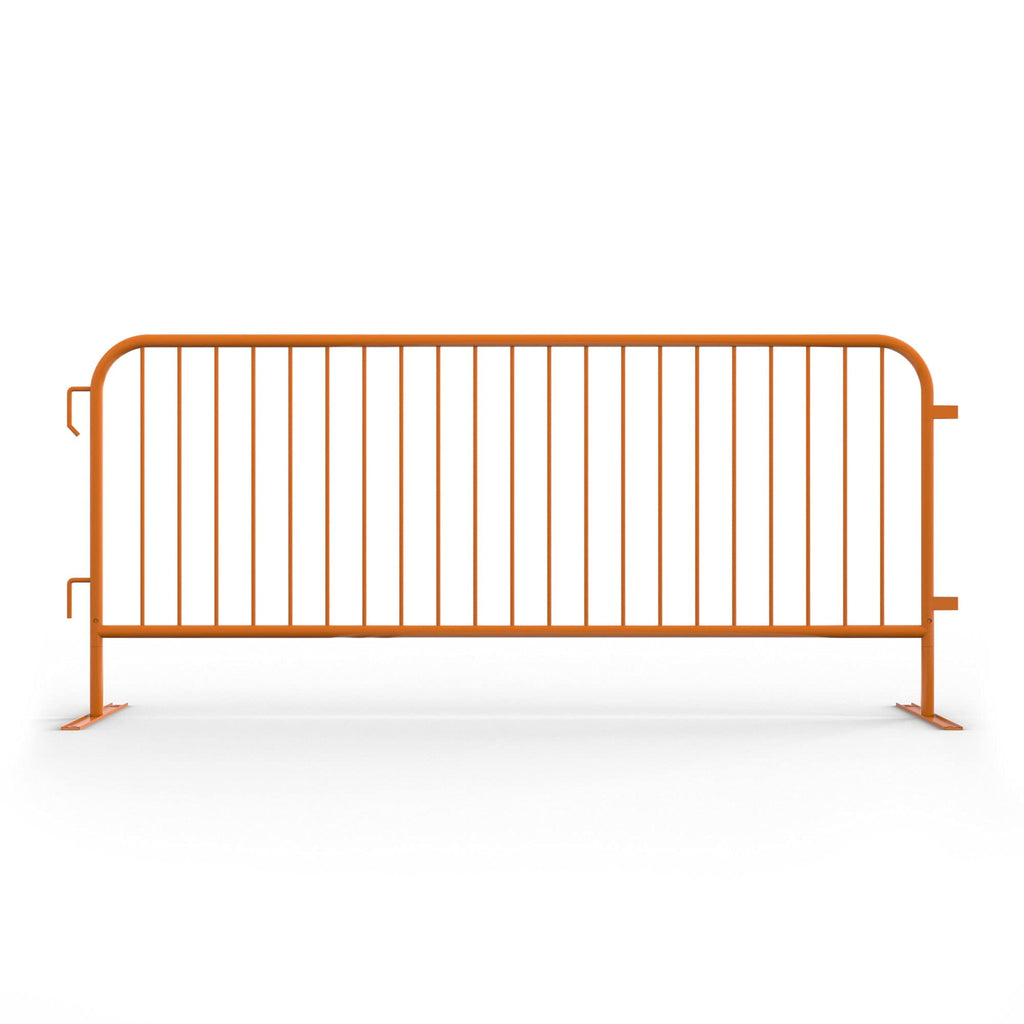 Angry Bull Barricades Metal Interlocking Steel Barricade (8.5 Ft. Heavy Duty, Bridge Feet, Grey Powder Coated, Set of 20)