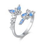 925 Sterling Silver Rings for Women Moss Agate/Turquoise/Just Breathe/Evil Eye Rings Gift for Christmas Mother's Day Valentine's Day