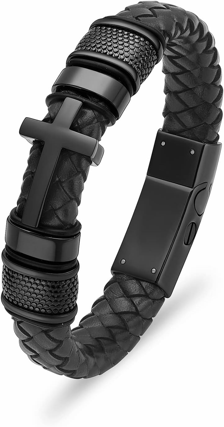 shajwo Cremation Jewelry Cross Urn Bracelet for Ashes for Women Men Keepsake Memorial Cuff Bracelet