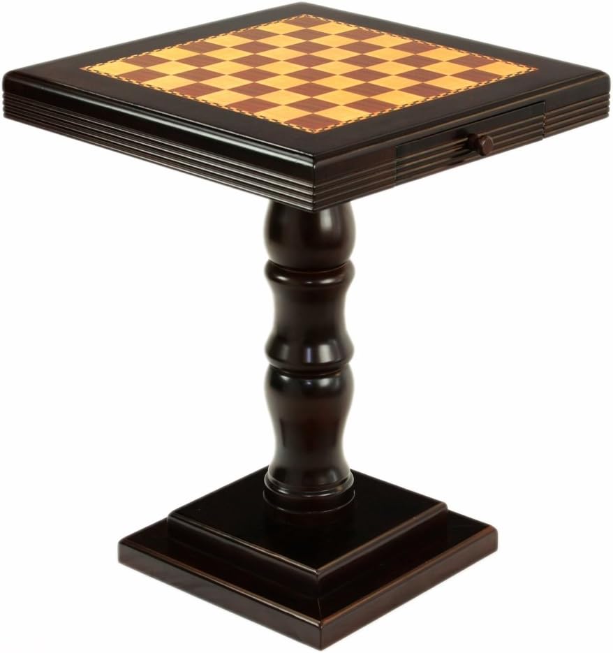 Frenchi Furniture Table, 22.58 x 22.06 x 22.06 in, Mahogany