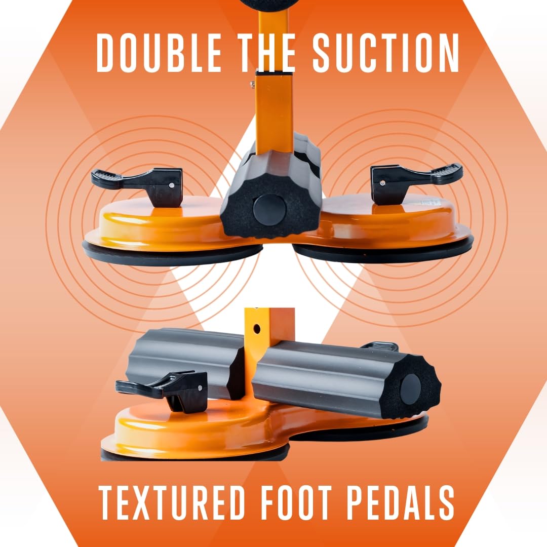 SQUATZ Abs Master - Machine ultime pour redressements assis avec support pour pieds à double ventouse - Barre d'assistance pour sit-ups, exercices abdominaux et exercices du tronc - Capacité de 661 lbs