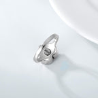 AOBOCO 925 Sterling Silver Angel Wings Heart Cremation Ring Holds Loved Ones Ashes, Heart Urn Ring for Ashes for Women, Memorial Keepsake Ring Embellished with Crystals from Austria