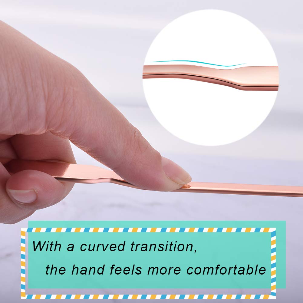 WXJ13 بسته 2 عددی بازکننده نامه‌ها از جنس استیل ضدزنگ سبک وزن، برش‌دهنده پاکت دستی، نقره‌ای و رزگلد