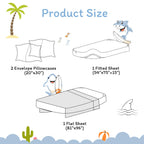 ست ملحفه کودکان یونیکورن صورتی JSD، سایز تویین، ۳ تکه، ملحفه‌های رختخواب میکروفایبر چاپ شده با طرح رنگین کمان برای دختران، جیب عمیق