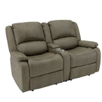 RecPro Charles 67" Double Recliner RV Sofa | Zero Wall Loveseat for Camper | Wall Hugger Couch | Fifth Wheel Theater Seating | Upgraded 2023 Fabric (Toffee)