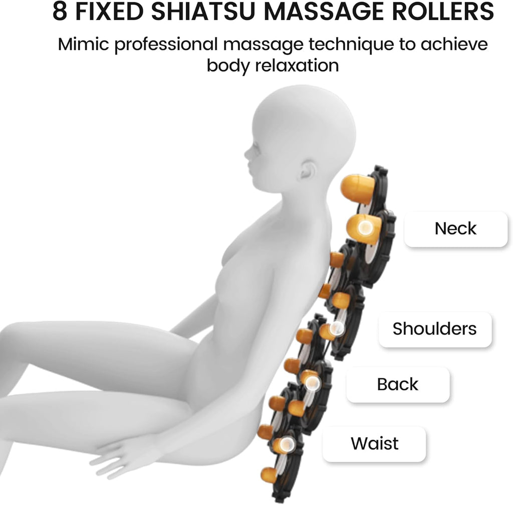 Real Relax Massage Chair, Full Body Zero Gravity Massage Recliner, with Auto Modes, Waist Heating, LCD, Bluetooth, Foot Massage, Black