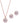 Mariell Bridal Wedding Necklace Set, Cubic Zirconia Pendant Necklace and Earrings Set, Rose Gold Jewelry