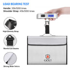 Borsa Documenti Ignifuga - Scatola Ignifuga [Isolamento Termico] Scatole di Sicurezza Ignifughe per Casa Grande Borsa Ignifuga con Cerniera Blocca Scatola Sicura Ignifuga Cassaforti per Casa Ignifuga Impermeabile Borsa Porta Soldi Ignifuga