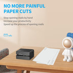 Battery Operated Electric Letter Opener - Letter Openers Envelope Slitter, Envelope Opener, Mail Opener, Universal Envelope Efficient Letter Opener Tool for Office, Home (Black)