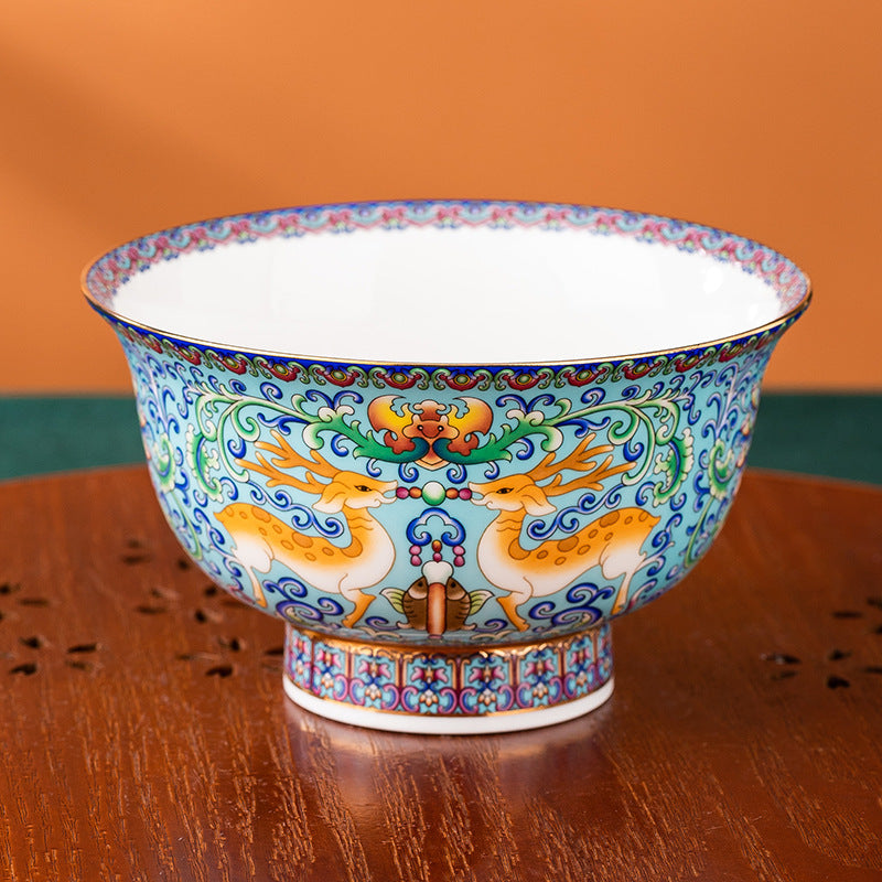 Elk Bone China National Pomegranate Bowl