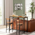 63" Bar Table, Bar Height Pub Table, Counter Height Bar Table, Rectangular High Top Kitchen & Dining Counter Tables with Sturdy Legs & Easy-to-Clean Top, Indoor use, Black - Grand Goldman