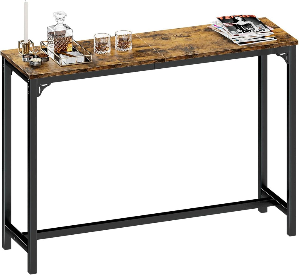 63" Bar Table, Bar Height Pub Table, Counter Height Bar Table, Rectangular High Top Kitchen & Dining Counter Tables with Sturdy Legs & Easy-to-Clean Top, Indoor use, Black - Grand Goldman