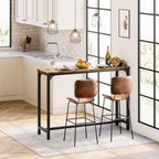 63" Bar Table, Bar Height Pub Table, Counter Height Bar Table, Rectangular High Top Kitchen & Dining Counter Tables with Sturdy Legs & Easy-to-Clean Top, Indoor use, Black - Grand Goldman