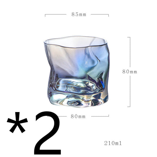 Shaped crystal whiskey glass