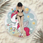 Fringed beach towel round bath towel beach towel