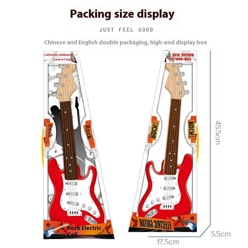Playing Electric Guitar Toy Male 4-string Beginner Musical Instrument