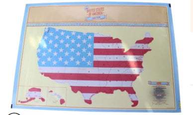 American Scratch Map Kreativt Scratch Map Around World Map US Travel Travel Poster