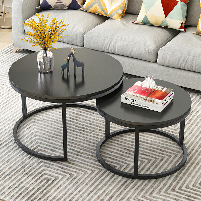 Coffee Table Living Room Creative Round Suit Wrought Iron Tea Table