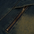 Hong Kong Style Retro Stand Up Collar Denim Short Jacket For Women