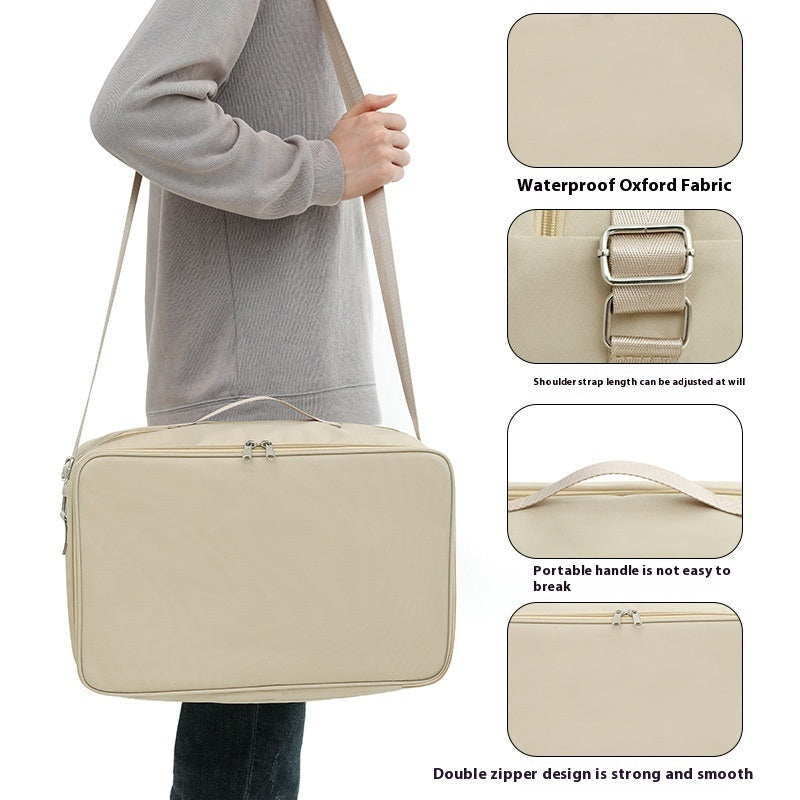 Folding Travel Bag Leather Case Hanging Storage Bag Single Shoulder Portable