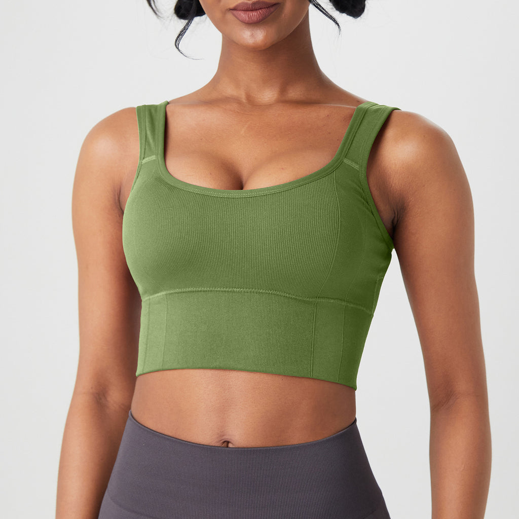 Women's Wide Shoulder Strap Threaded Bra