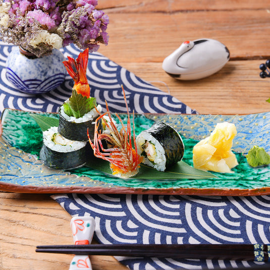Ceramic Tableware Heavy Industry Hand-painted Sushi Plate
