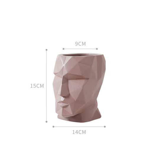 Creative face vase