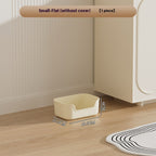 Cream Style Household Storage Box With Lid Desktop Clothing Storage Box Large