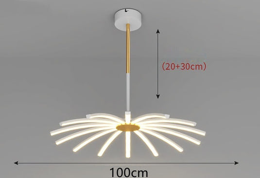 Led lysekrone i spisestue soveværelse