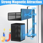 6 Pack Magnetic Shelves for Washing Machine, Magnetic Spice Rack Organizer for Refrigerator, Magnetic Shelf with Hanger Organizer, Tool Holder, Metal Magnetic Laundry Organization and Storage, Black - Grand Goldman