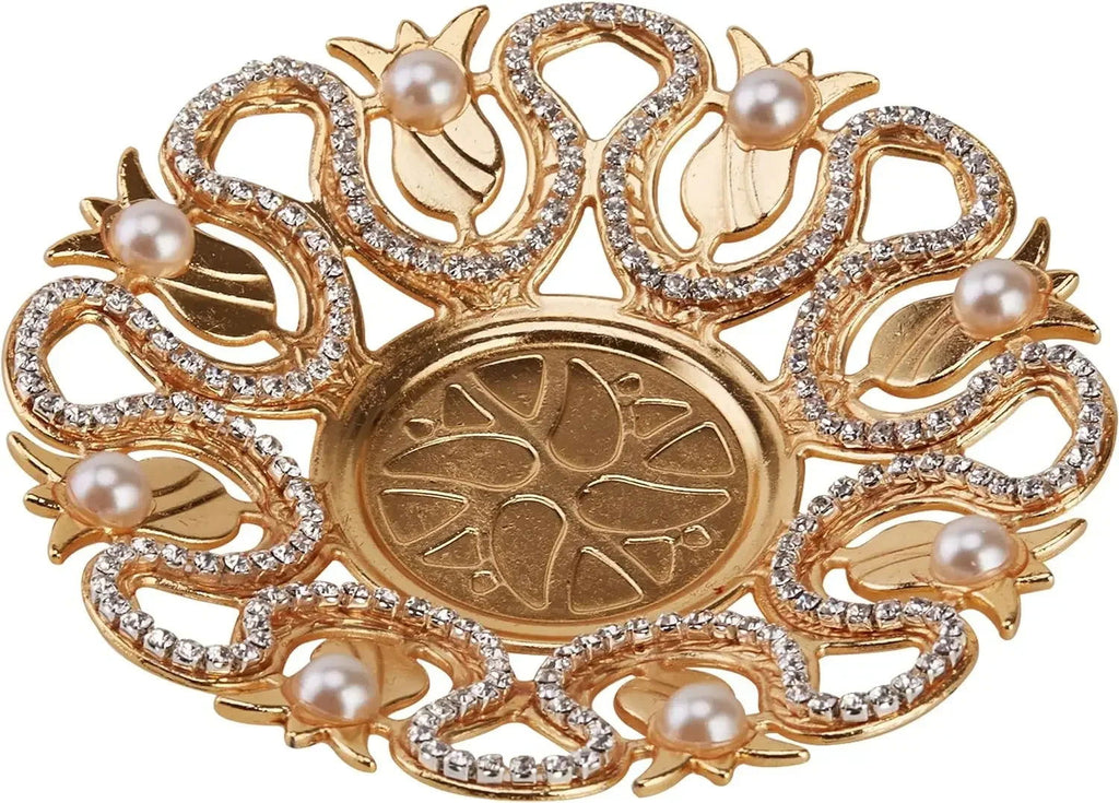 6 Pcs Elegant Turkish Tea and Coffee Glasses with Swarovski Decorated Holders, Saucers, Spoons – Luxury Gold Design, Made in Turkey, Perfect for Gifting and Special Occasions - Grand Goldman