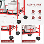 6 Tier Slim Storage Cart with Wheels, Metal Mobile Shelving Unit Organizer Utility Cart for Office Bathroom Kitchen Laundry Room Narrow Places (6inches) - Grand Goldman