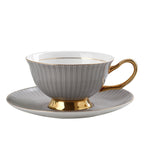 Gold Painted Creative Bone China Coffee Cup Set