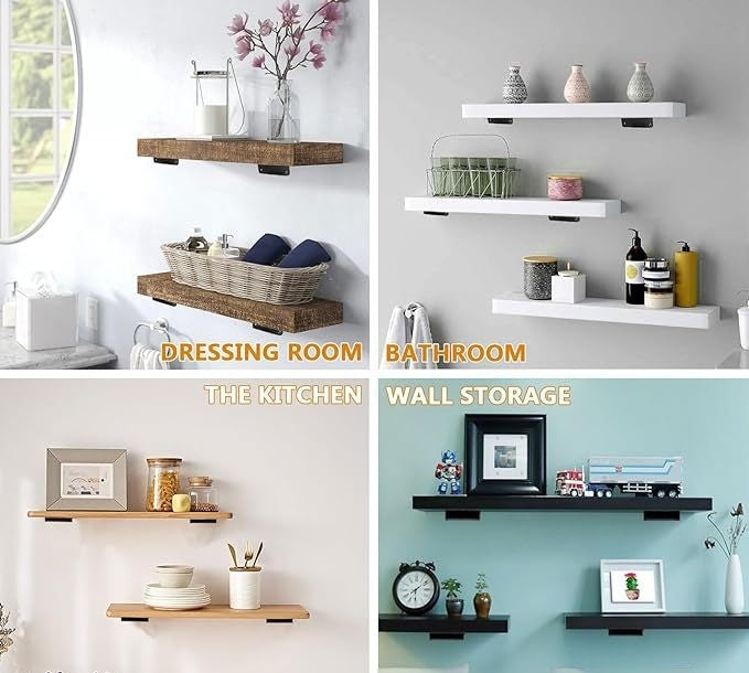 One-word Support Frame Load-bearing Thickened Shelf Wall Shelf