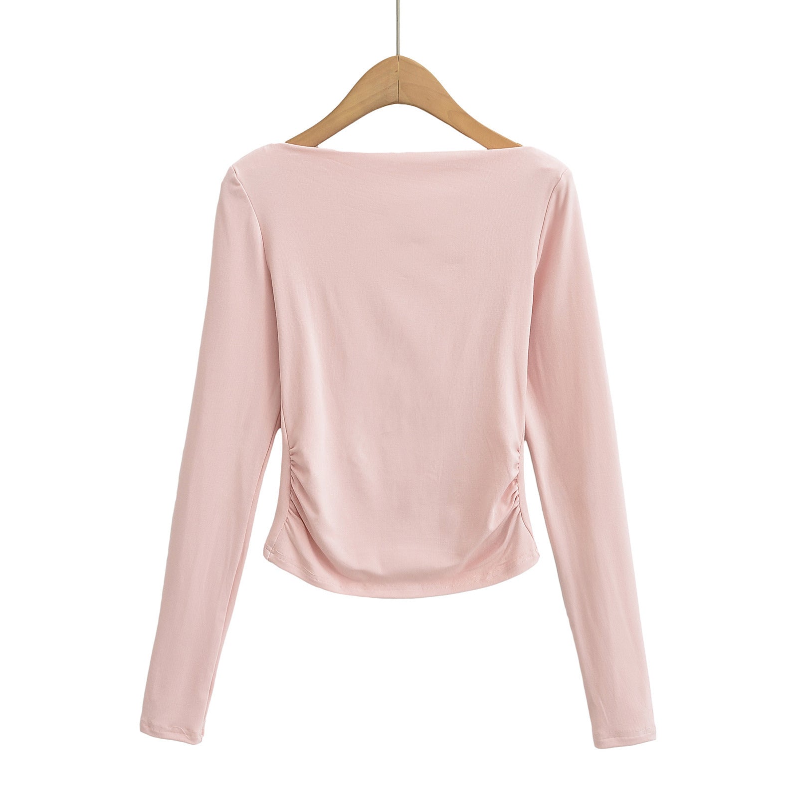 Pure Hot Girl Sexy Off-the-shoulder Pleated Long Sleeve