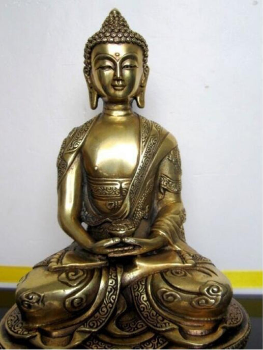 Ornements de statue de bouddha Amitabha en cuivre pur