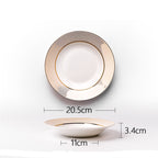 Nordic Light Luxury Household Bone China Plates And Tableware